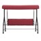 Emma and Oliver 3-Seat Outdoor Steel Converting Patio Swing and Bed Canopy Hammock